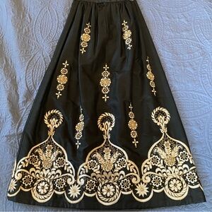 Sabina of India Upcycled Vintage Beaded Embroidered Silk Skirt Petite Small